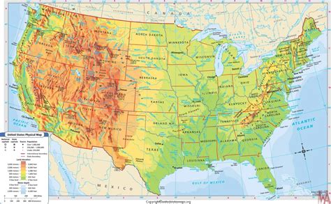 MAP Geographical Map of the United States